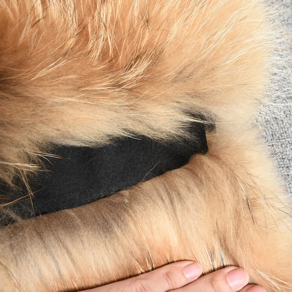 Furry Raccoon Fur Vest Women Short Gilets 3 Rows Natural Color