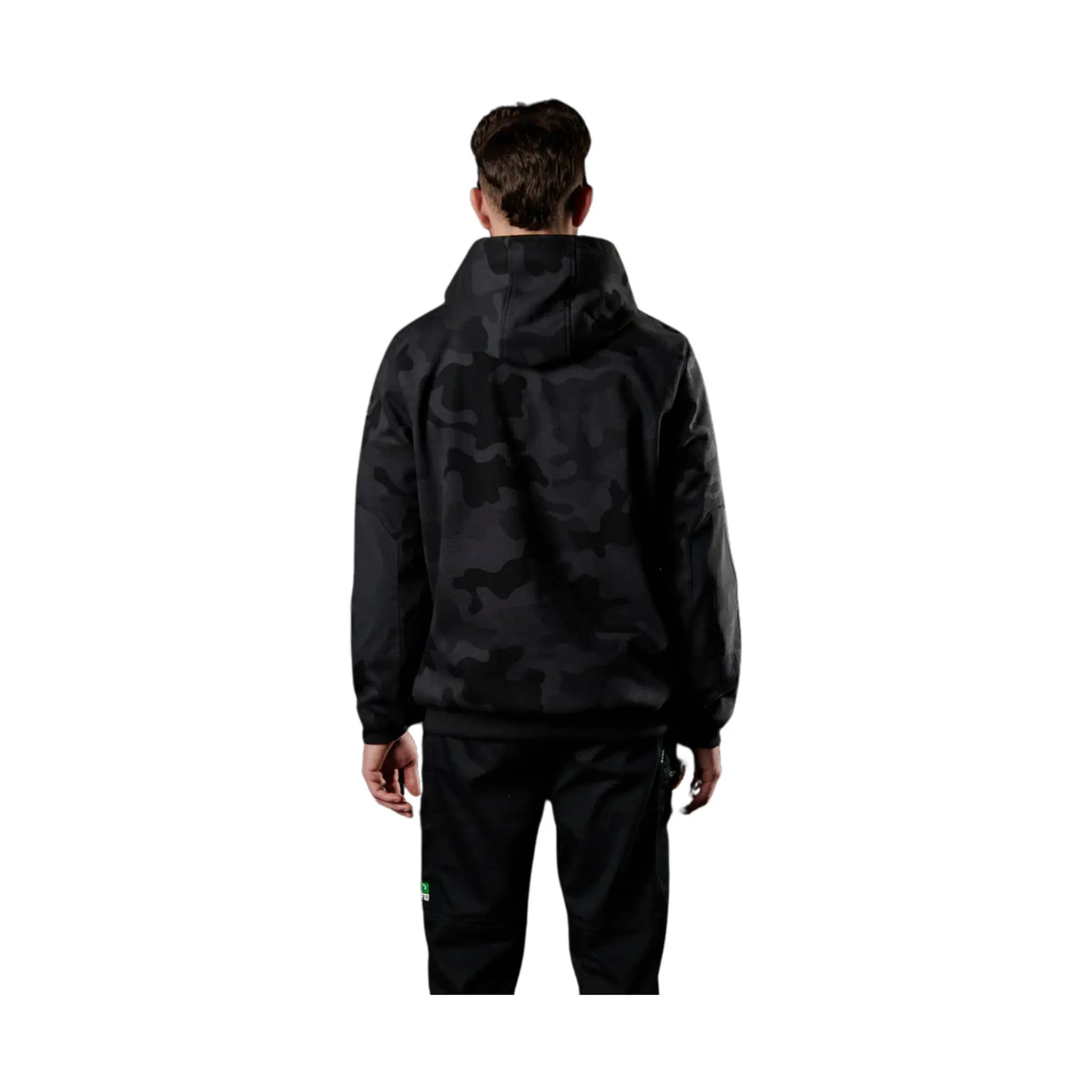 FXD Men's WF-1 Work Fleece Hoodie - Black Camo