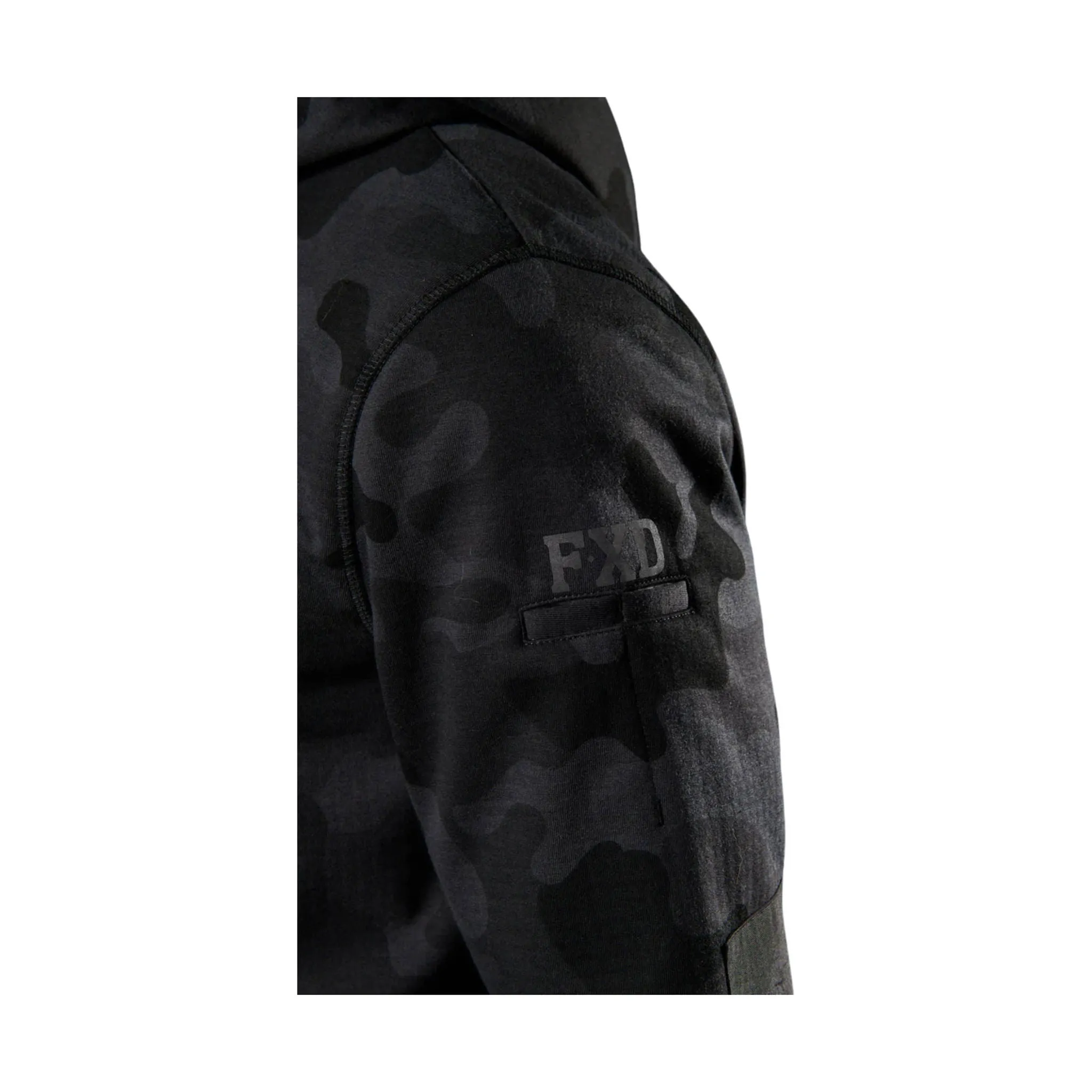 FXD Men's WF-1 Work Fleece Hoodie - Black Camo