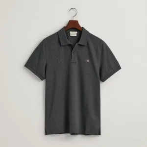 Gant Regular Fit Shield Pique Golfer Antracit Melange