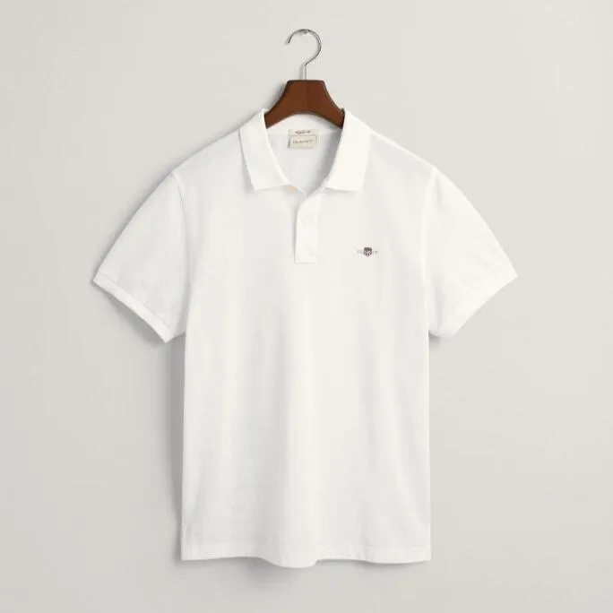 Gant Regular Fit Shield Pique Golfer White