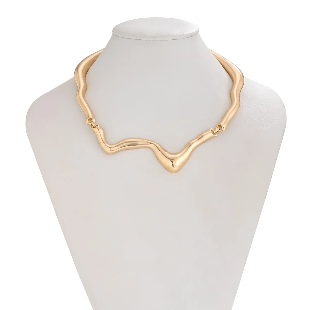 Geometric Minimalist Flow Water Collar Necklace