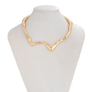 Geometric Minimalist Flow Water Collar Necklace