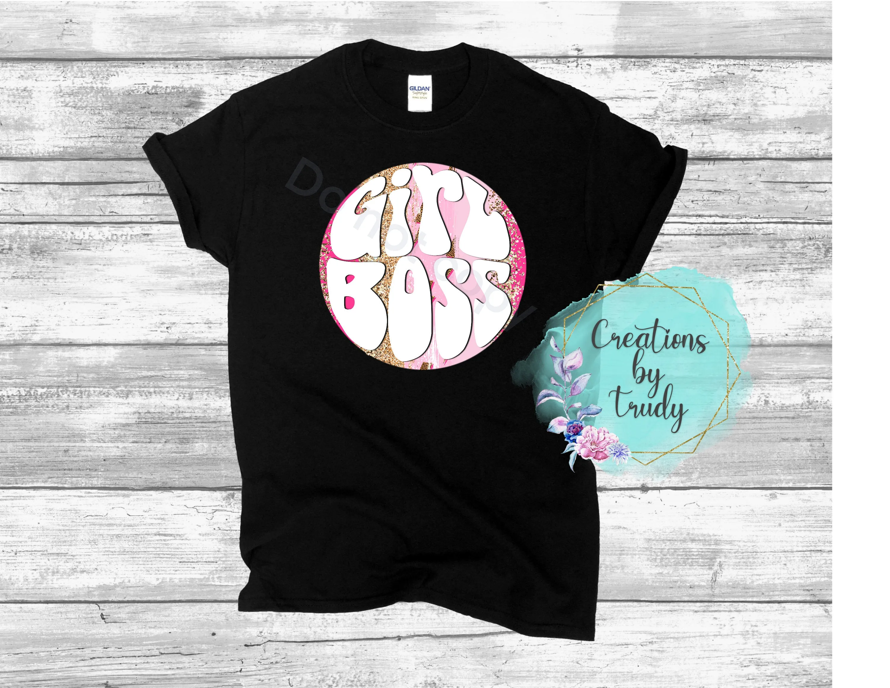 Girl boss pink and gold- T SHIRT