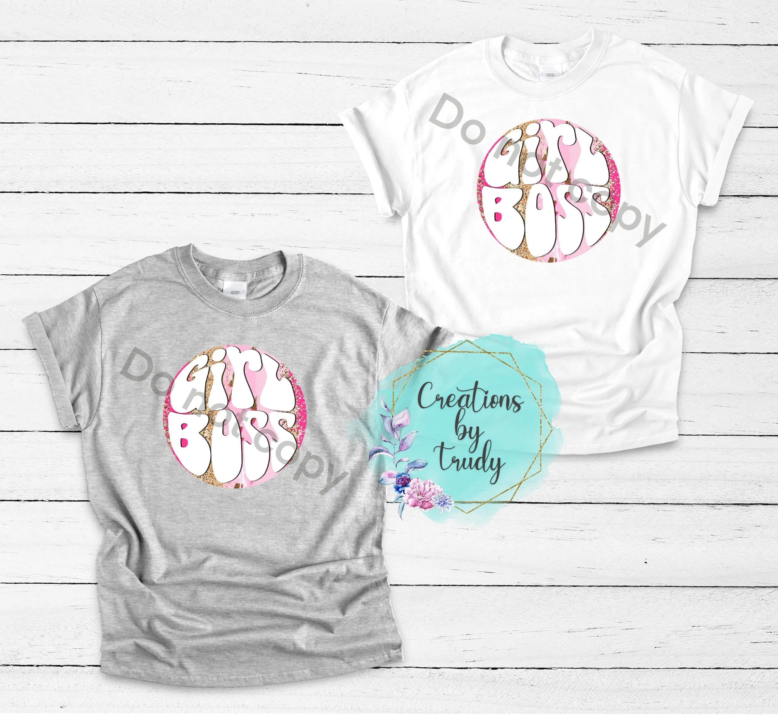 Girl boss pink and gold- T SHIRT
