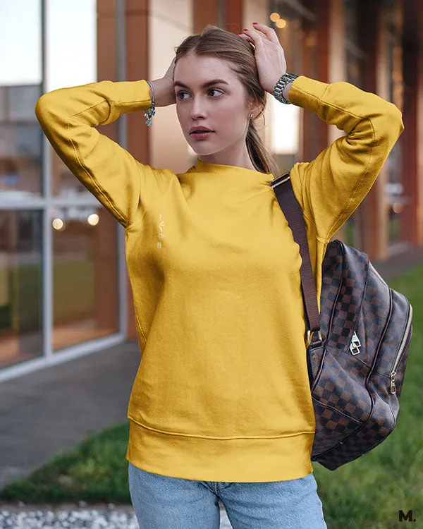 Golden yellow plain sweatshirts