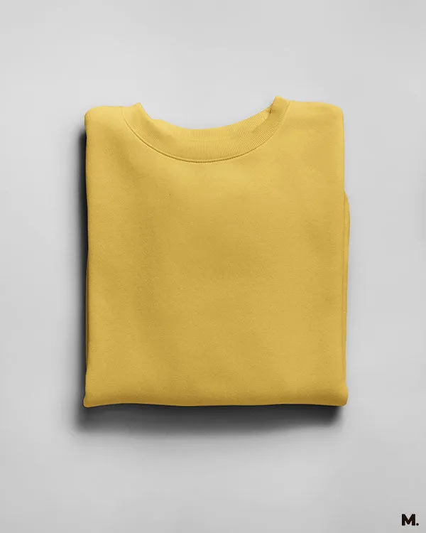 Golden yellow plain sweatshirts