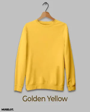 Golden yellow plain sweatshirts