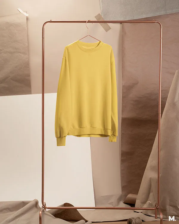 Golden yellow plain sweatshirts
