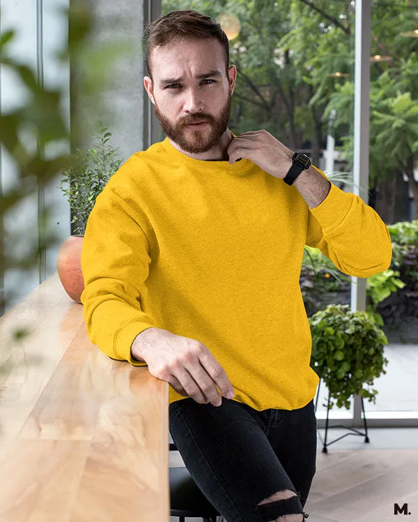 Golden yellow plain sweatshirts
