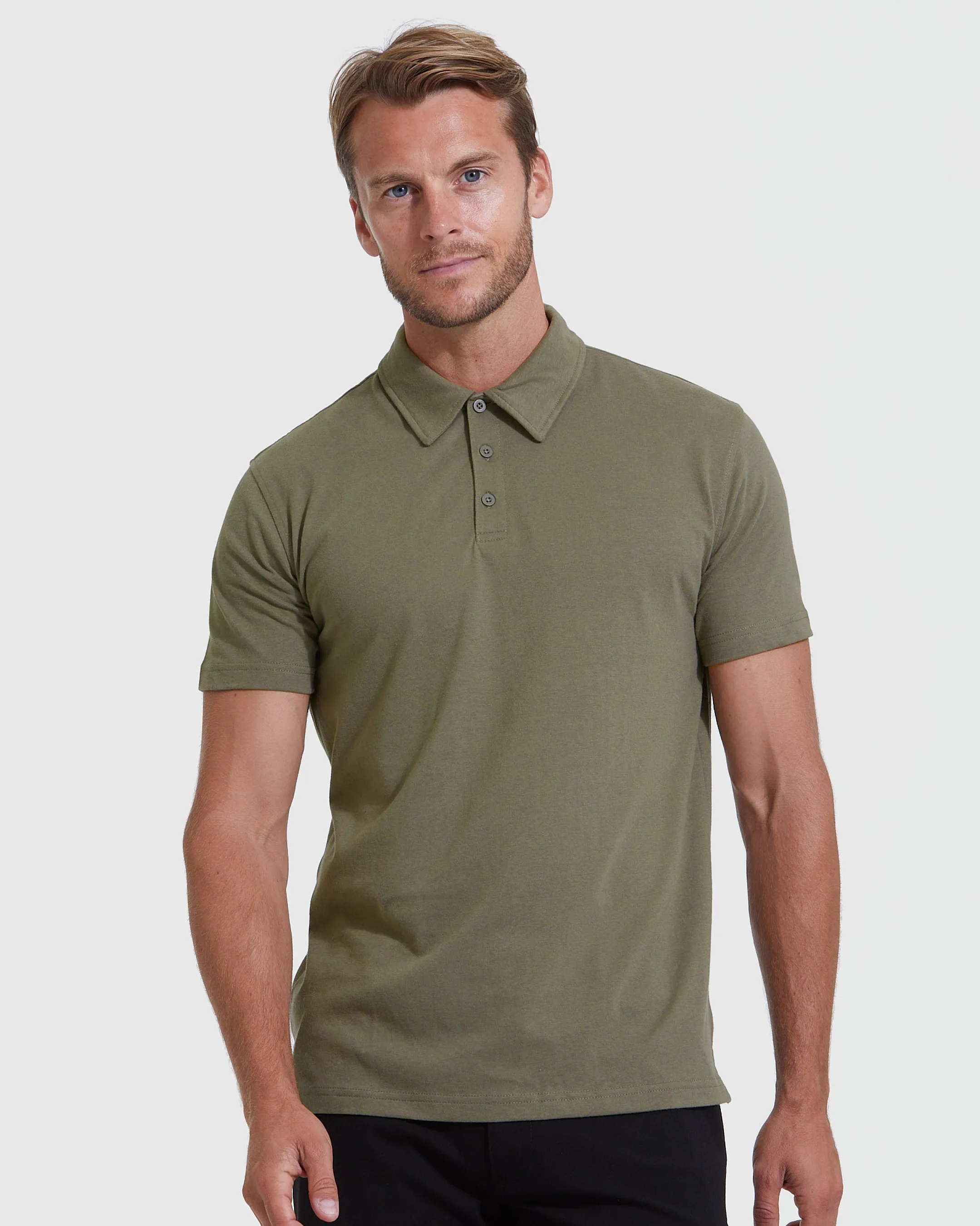 Gray Short Sleeve Polo 3-Pack