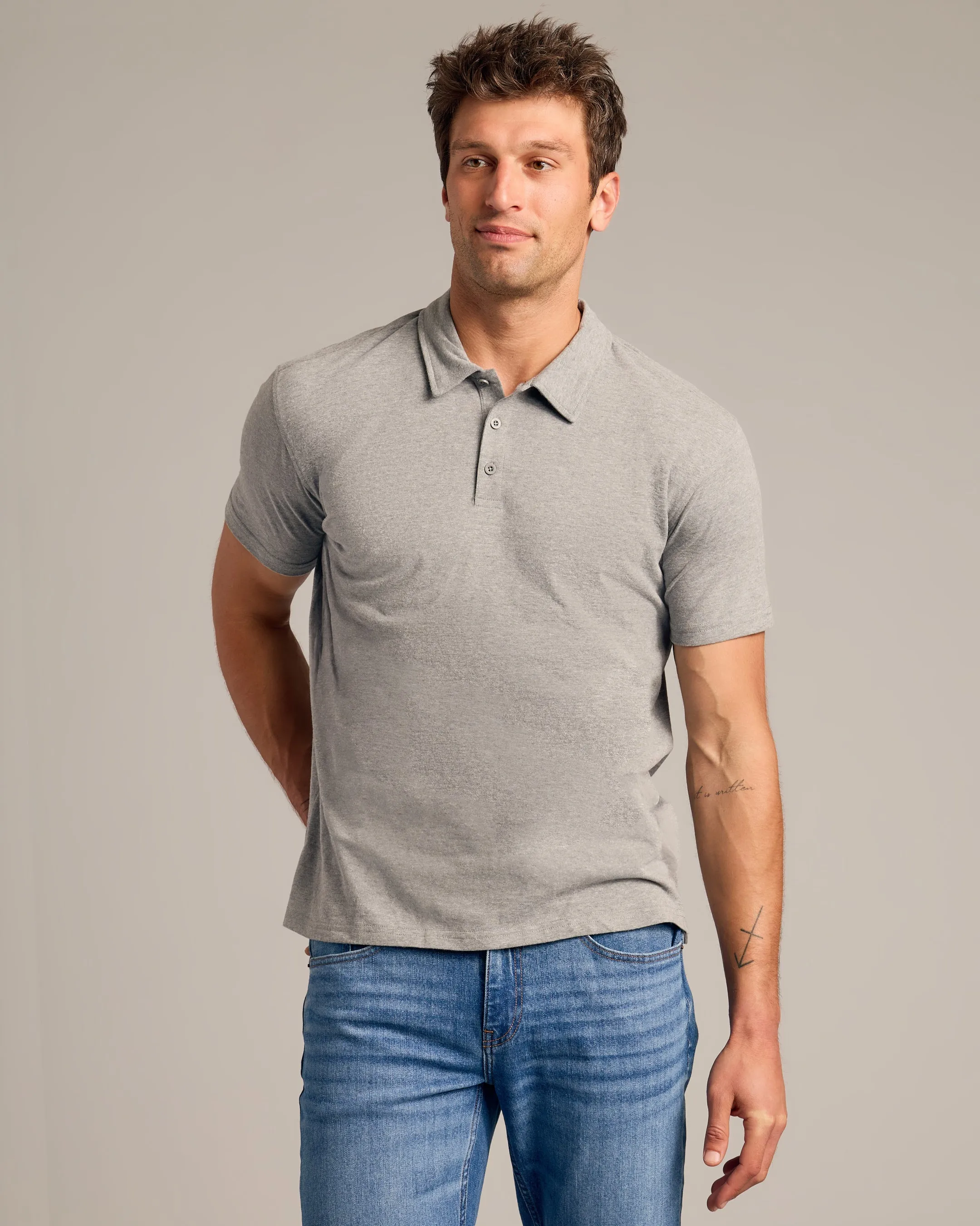Gray Short Sleeve Polo 3-Pack