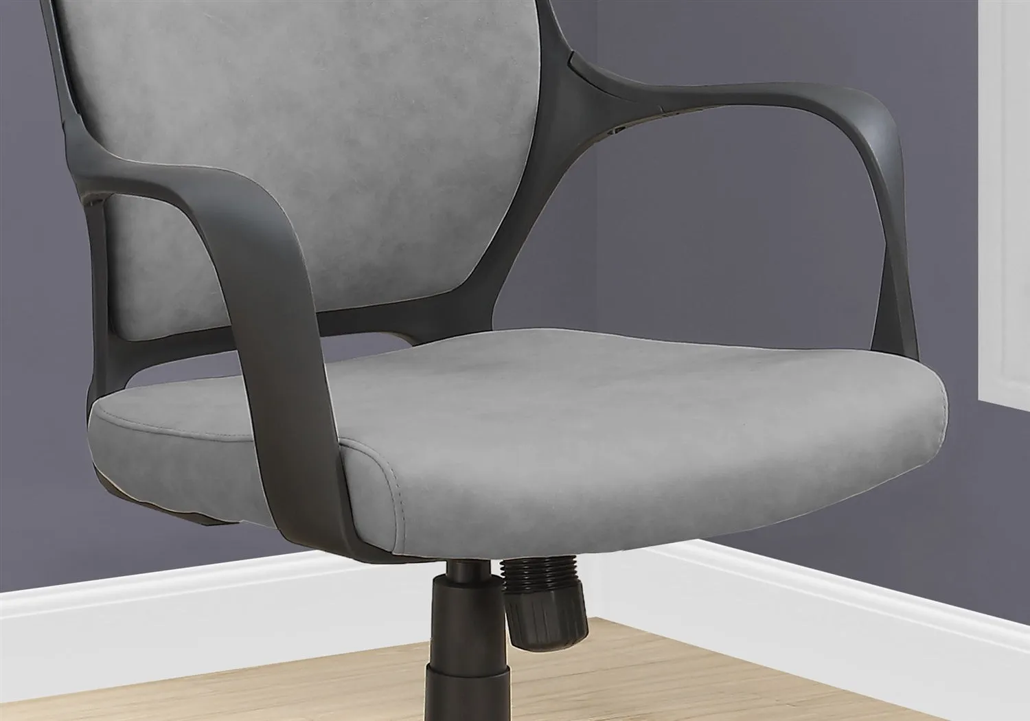 Grey Black Ergonomic Adjustable Microfiber High Back Executive Office Chair