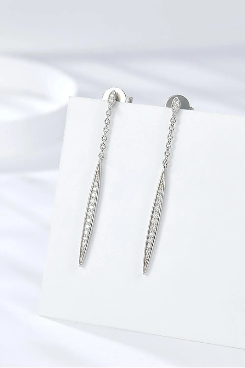 Hazel Blues® | Elegant Moissanite 925 Sterling Silver Drop Earrings