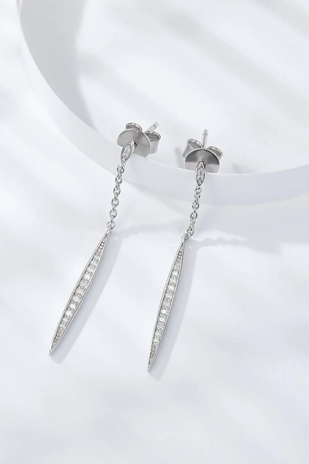 Hazel Blues® | Elegant Moissanite 925 Sterling Silver Drop Earrings