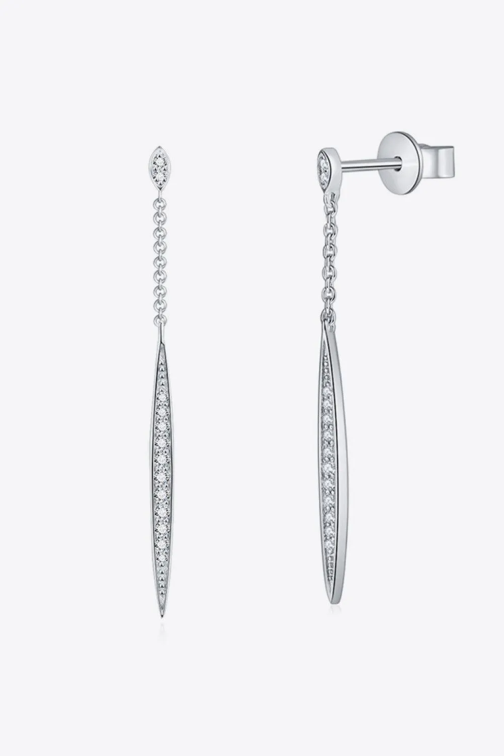 Hazel Blues® | Elegant Moissanite 925 Sterling Silver Drop Earrings