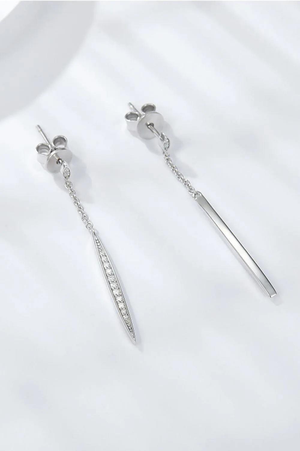 Hazel Blues® | Elegant Moissanite 925 Sterling Silver Drop Earrings