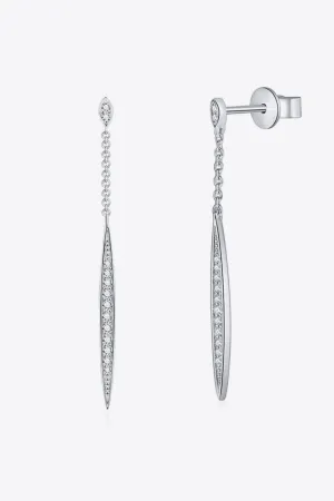Hazel Blues® | Elegant Moissanite 925 Sterling Silver Drop Earrings