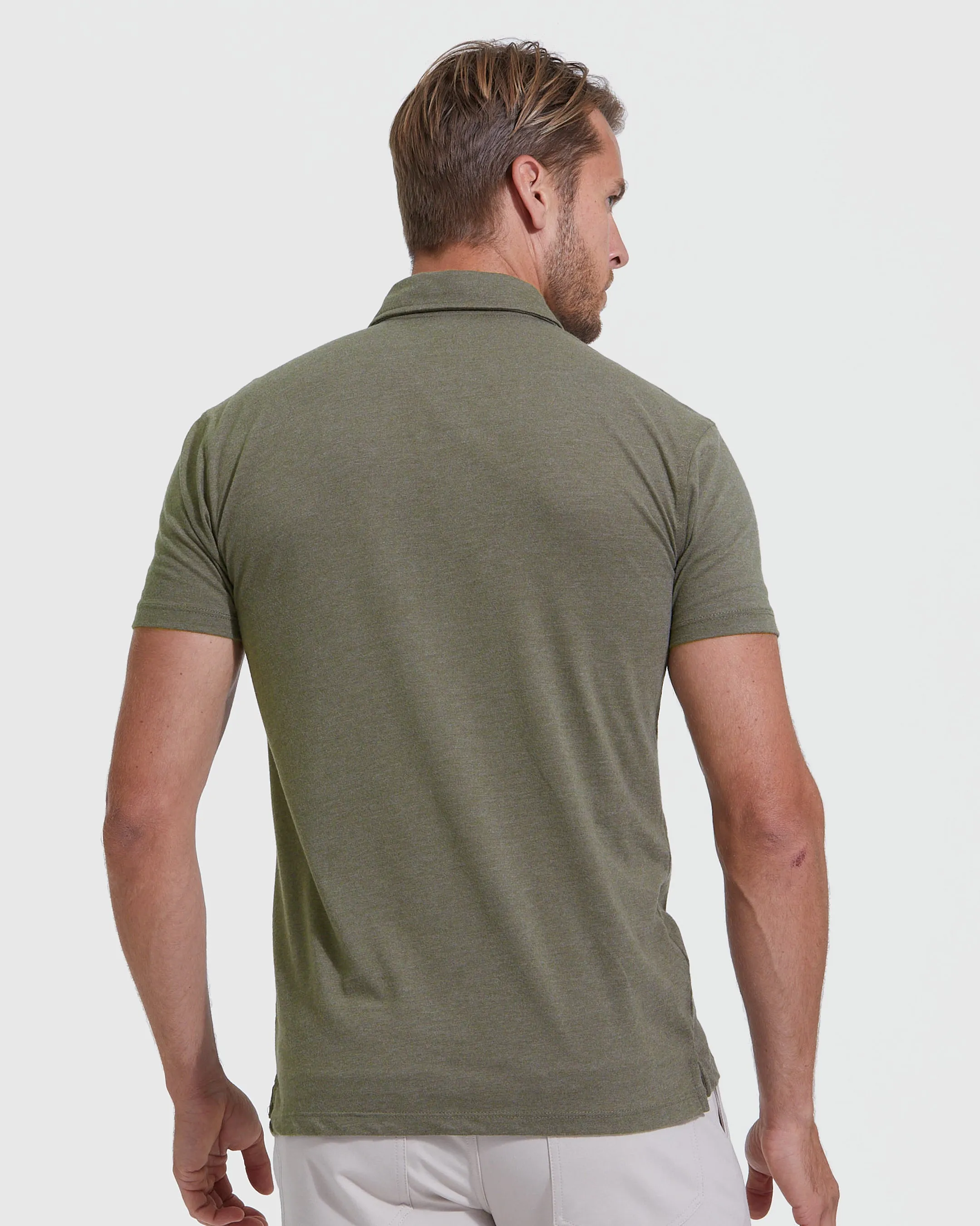 Heather Military Green Classic Polo 2-Pack