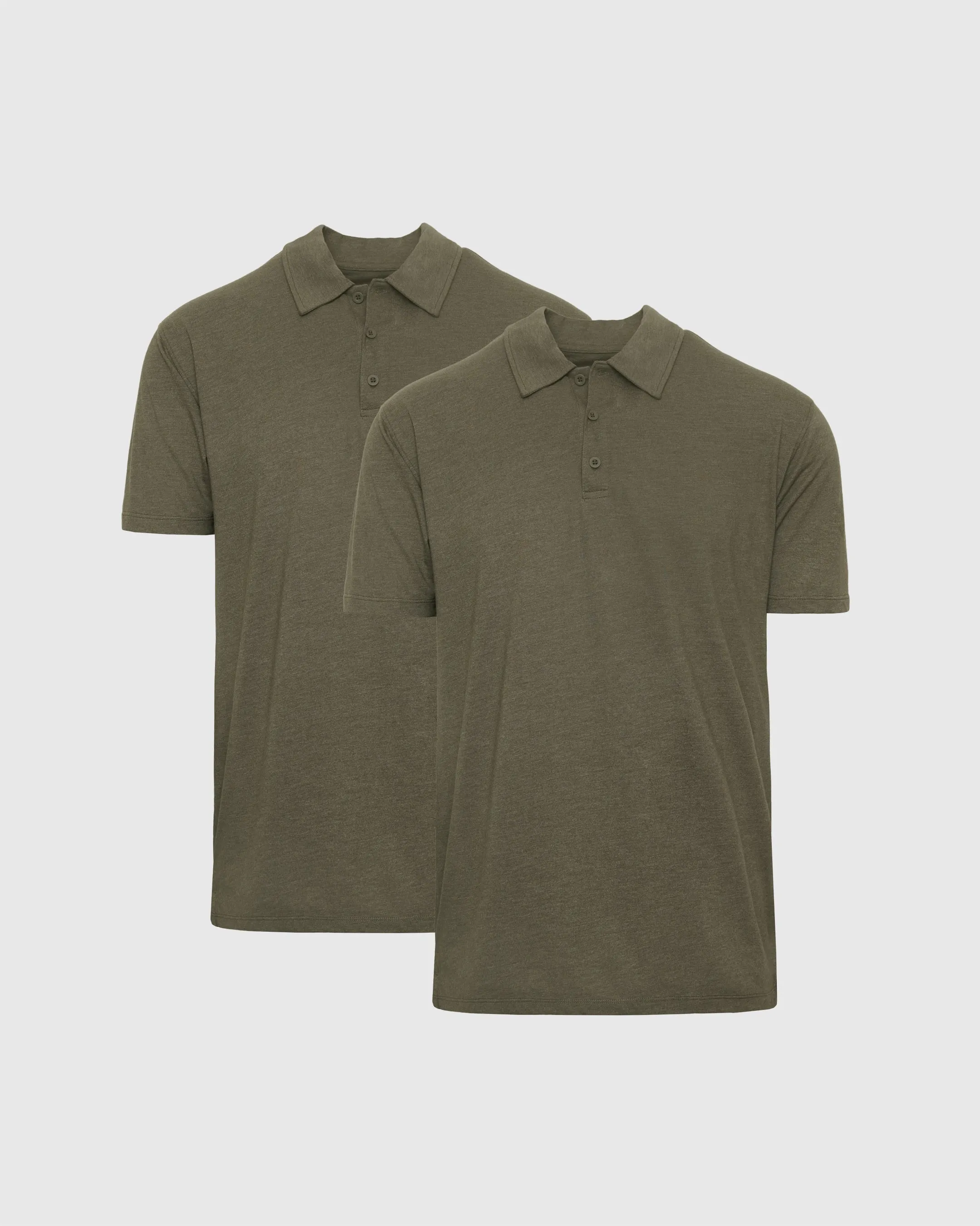 Heather Military Green Classic Polo 2-Pack