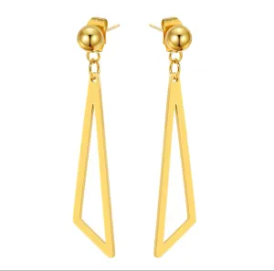 Hollow Triangle Pendant Dangling Earrings
