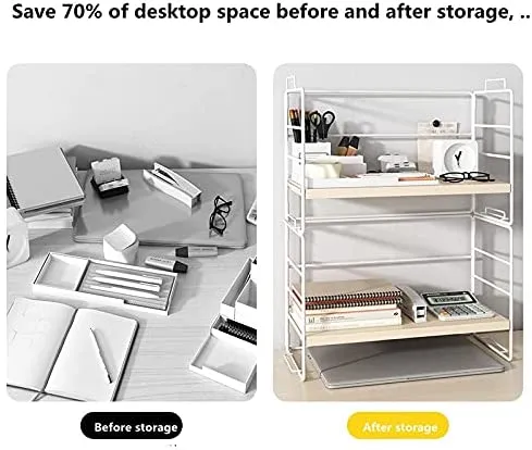 Homlly Adjustable Multi layer Book shelf