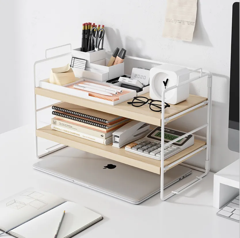 Homlly Adjustable Multi layer Book shelf