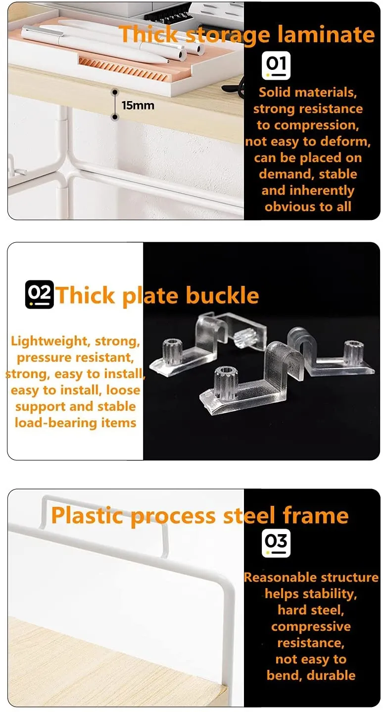 Homlly Adjustable Multi layer Book shelf