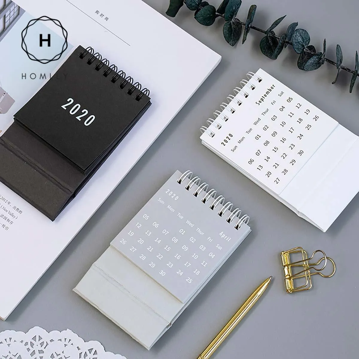 Homlly Gift 2020 Mini Desk Desktop Calendar
