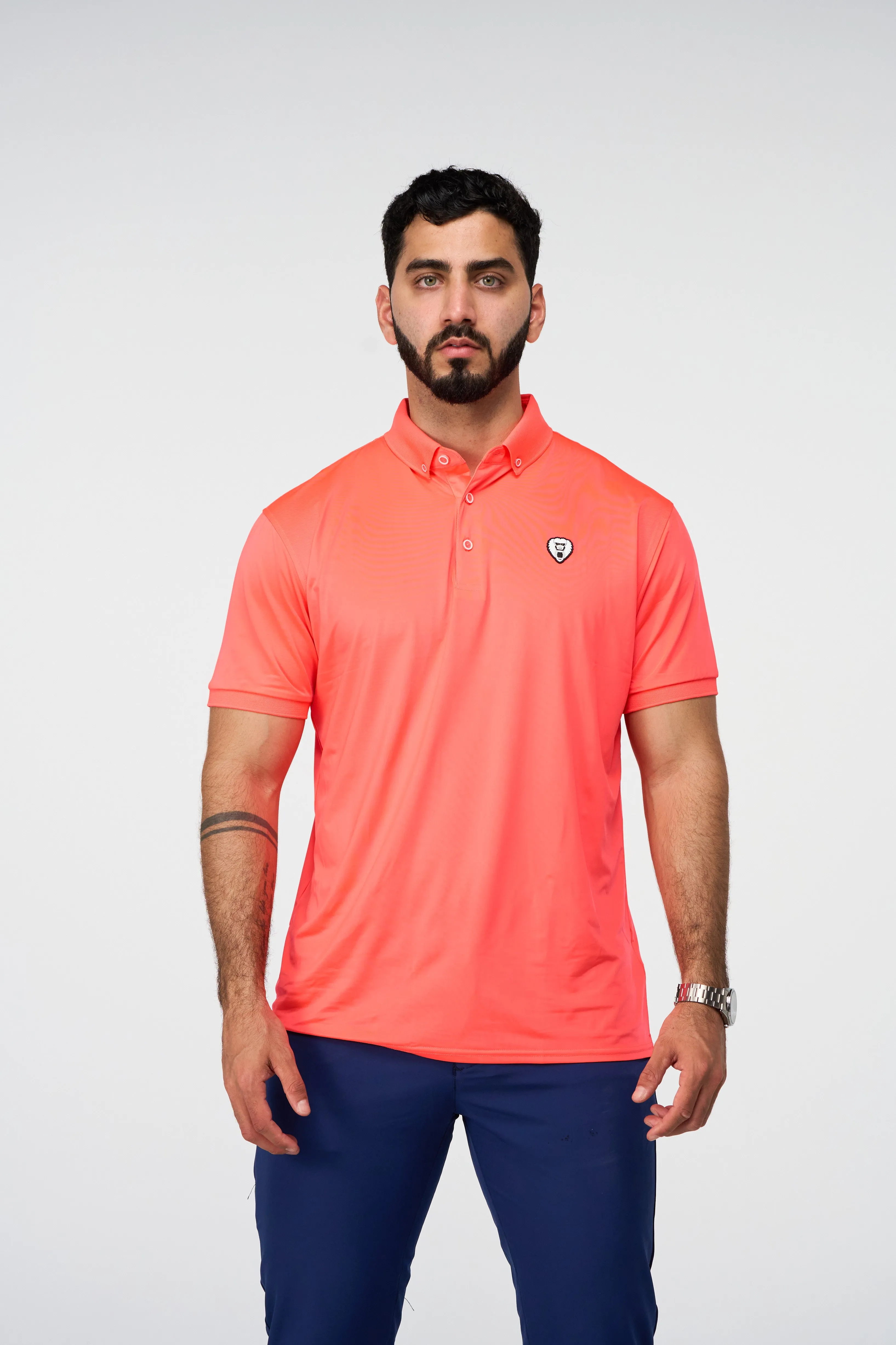 HOT CORAL 10 GOLF POLO
