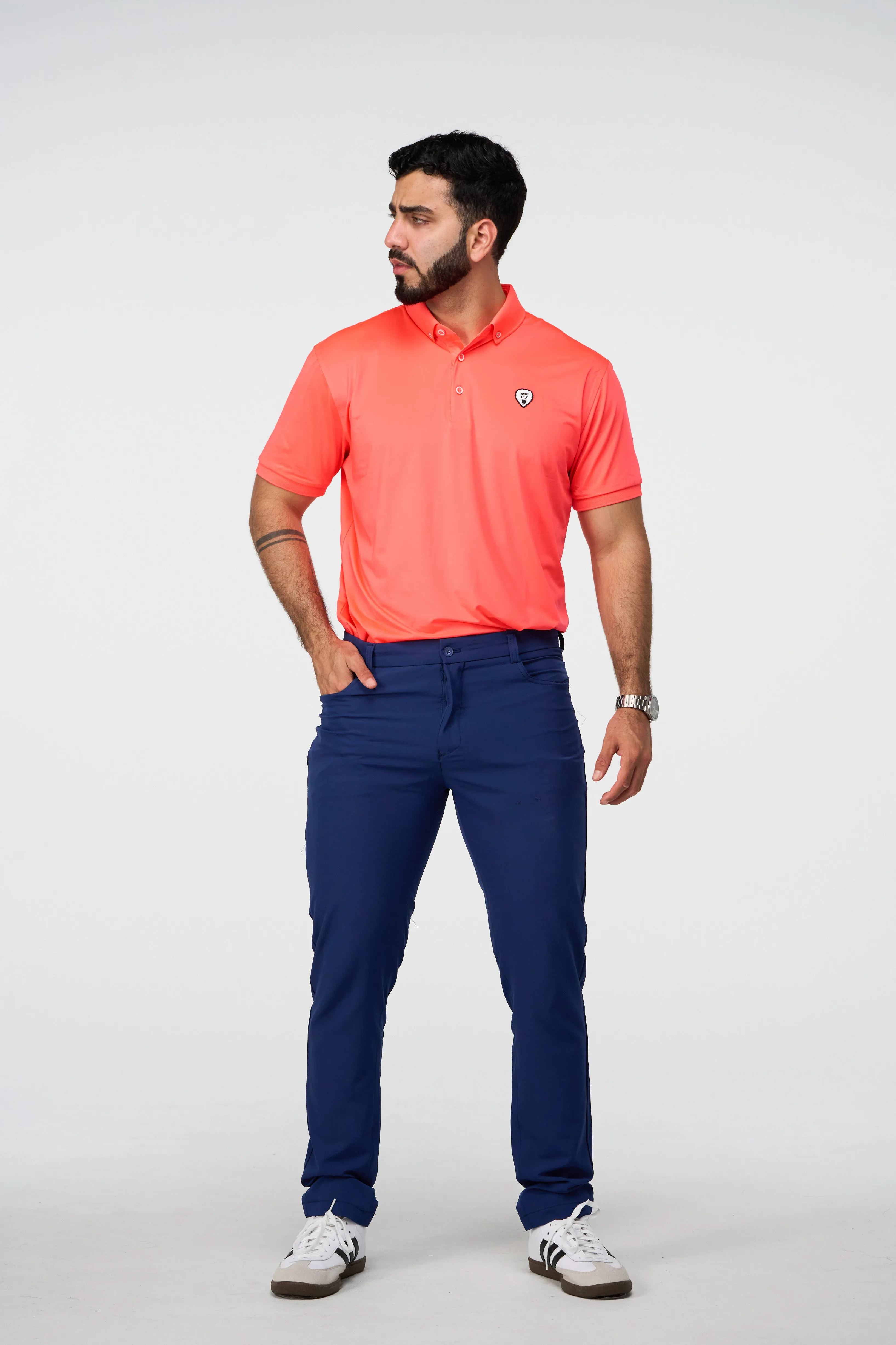 HOT CORAL 10 GOLF POLO