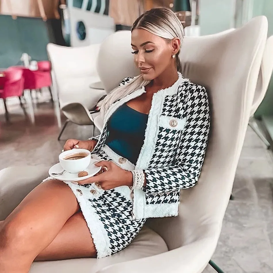 Jessica's Houndstooth Office Suit Set