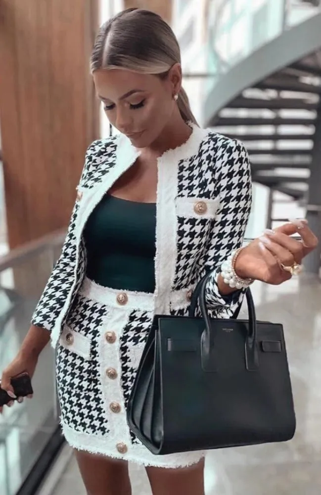 Jessica's Houndstooth Office Suit Set