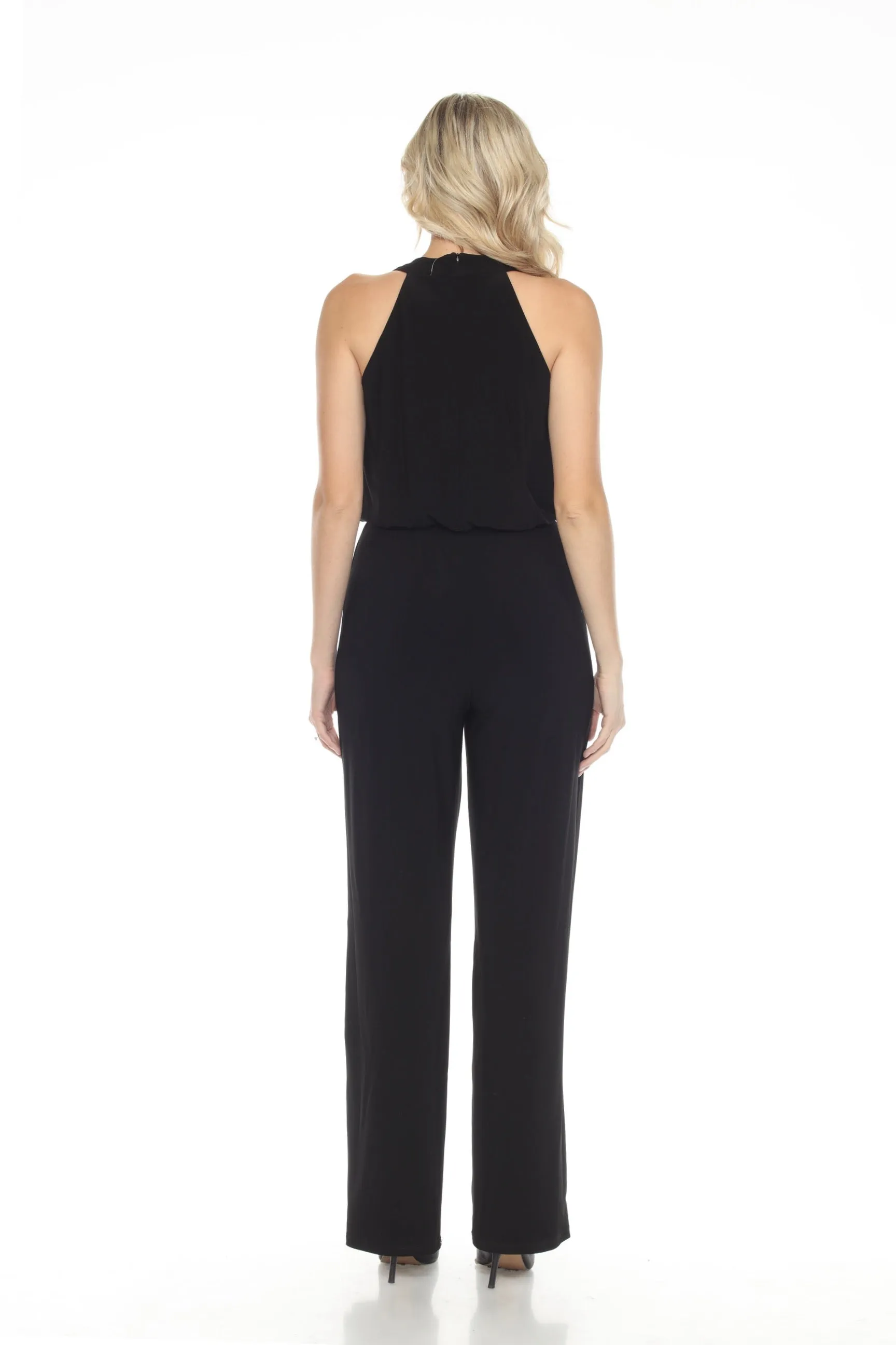 Joseph Ribkoff Black Cowl Neck Blouson Jumpsuit 243029