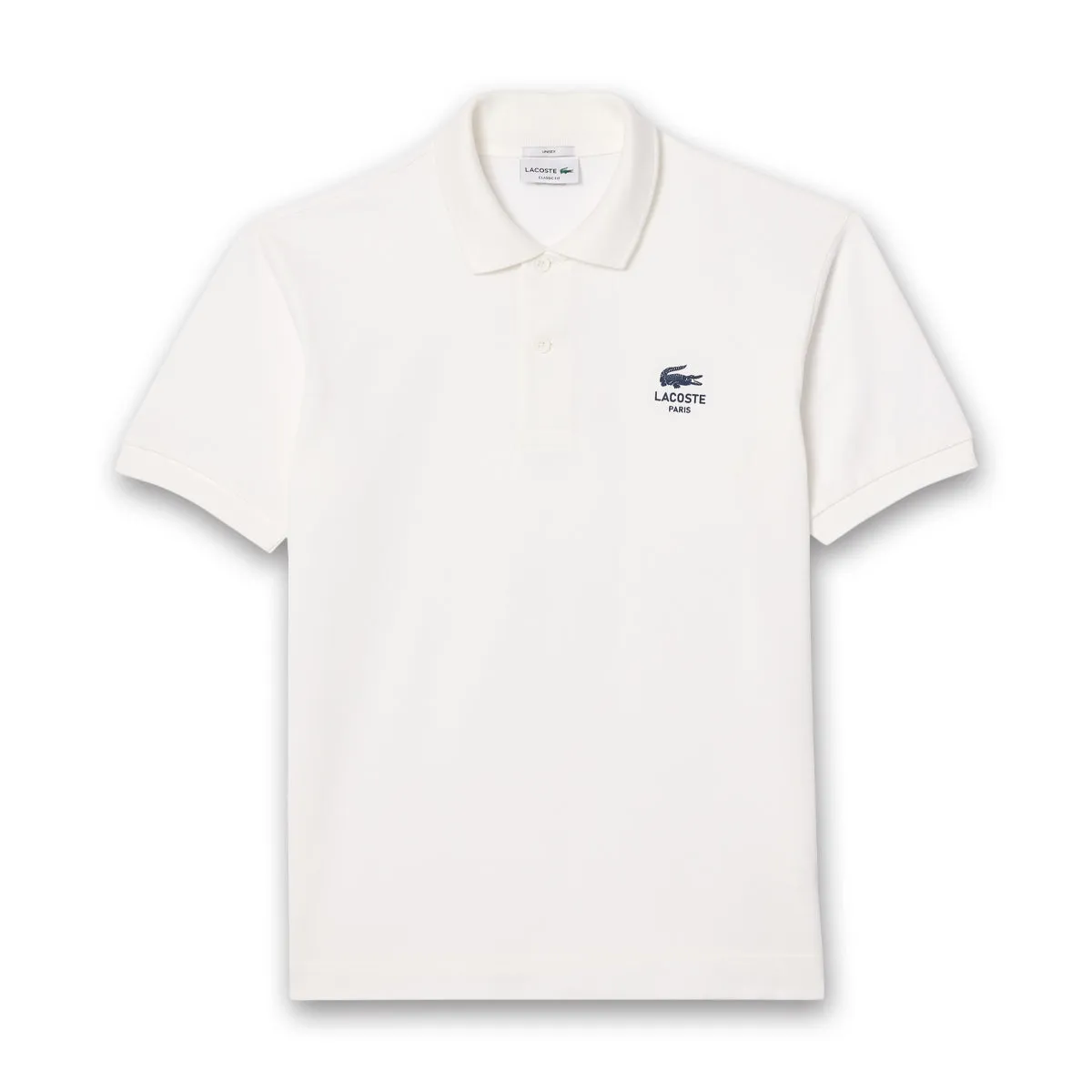 Lacoste - Classic Fit Signature Print Polo in White