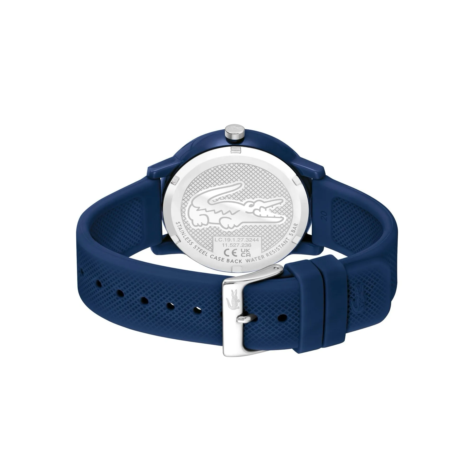 Lacoste.12.12 Blue Dial Blue Silicone Strap Men's Watch
