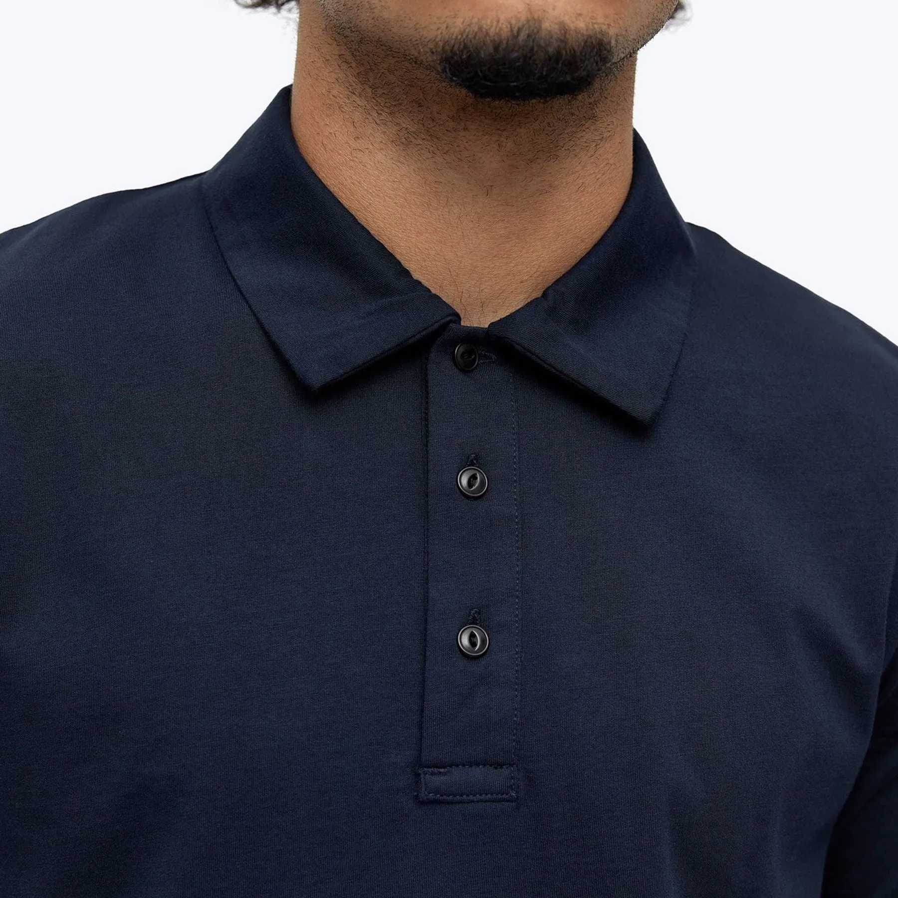 Lightweight Jersey Polo Navy