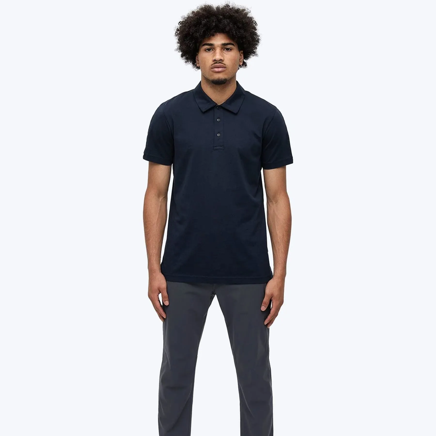 Lightweight Jersey Polo Navy