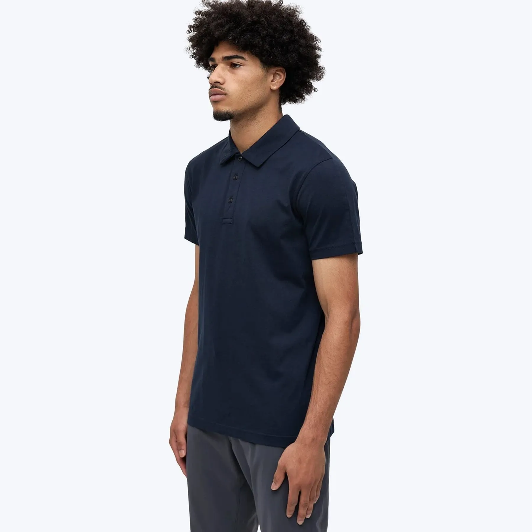 Lightweight Jersey Polo Navy