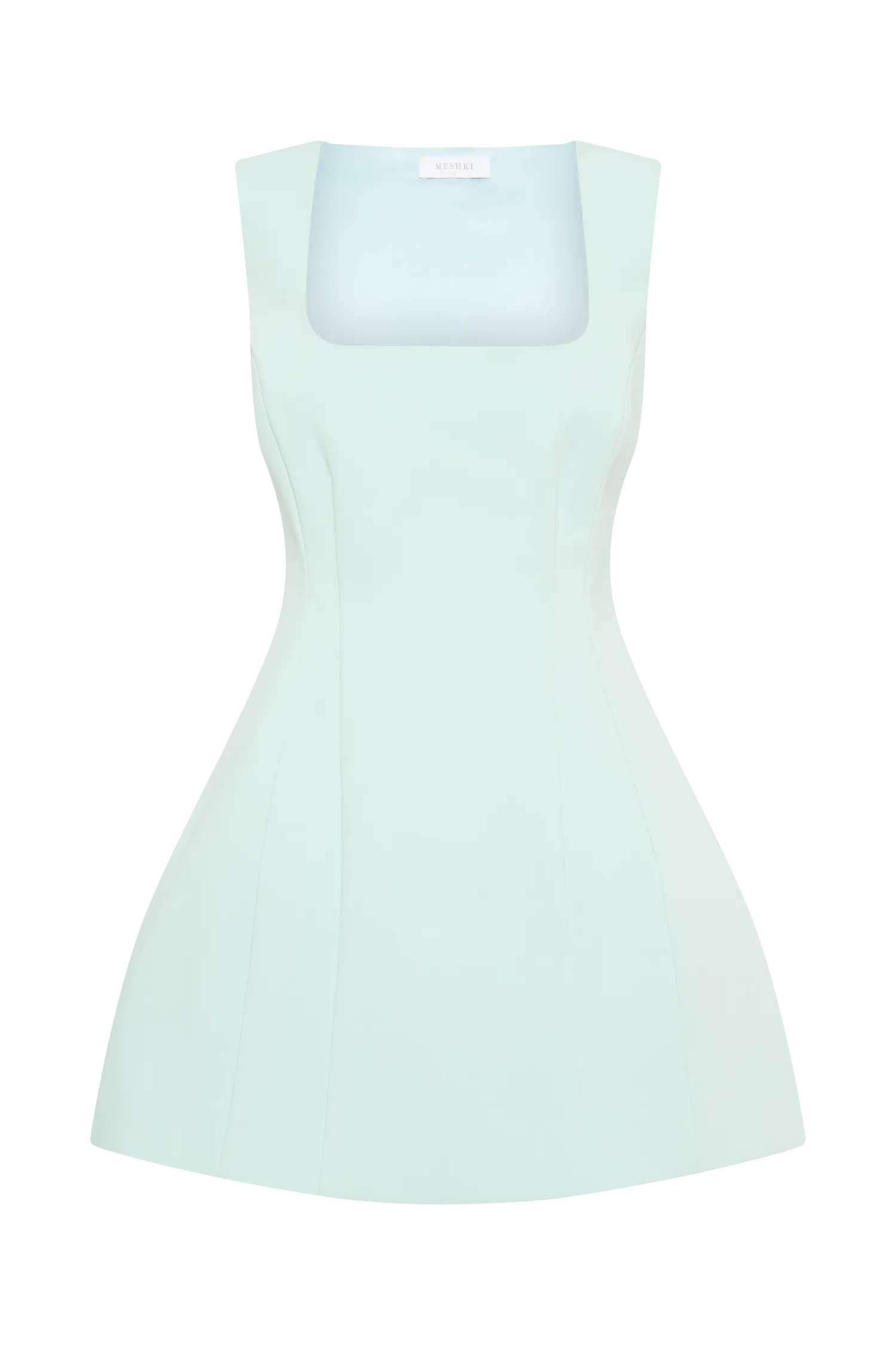 Lysandre Crepe Mini Dress - Ice Blue