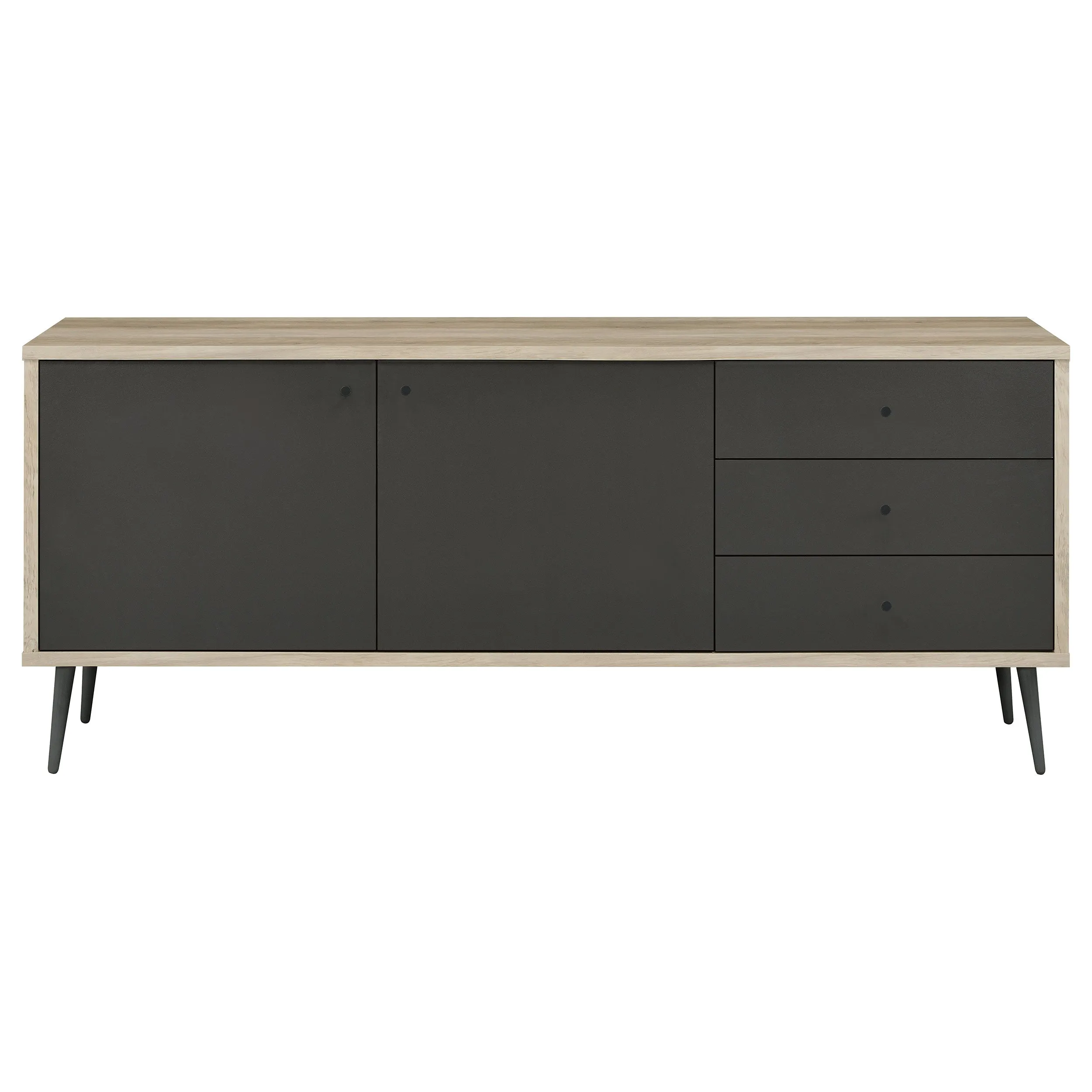 Maeve 2-door Engineered Wood Cabinet Antique Pine and Grey
