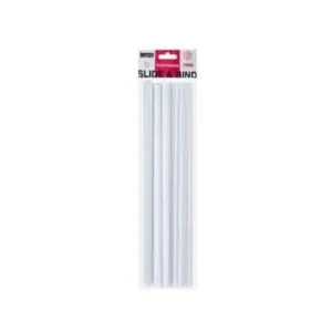 Meeco Slide Binder 5mm White 10 Pack