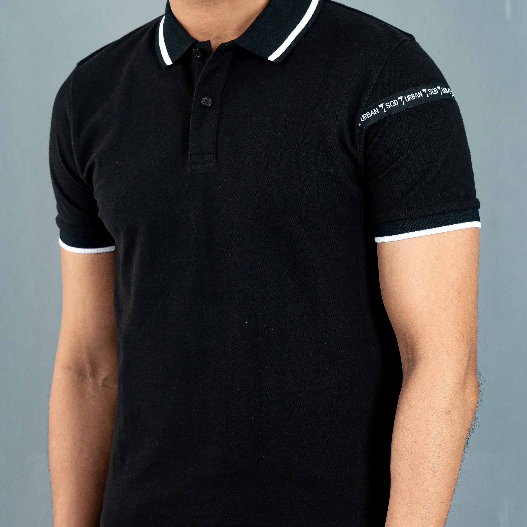Mens Black Classic Polo