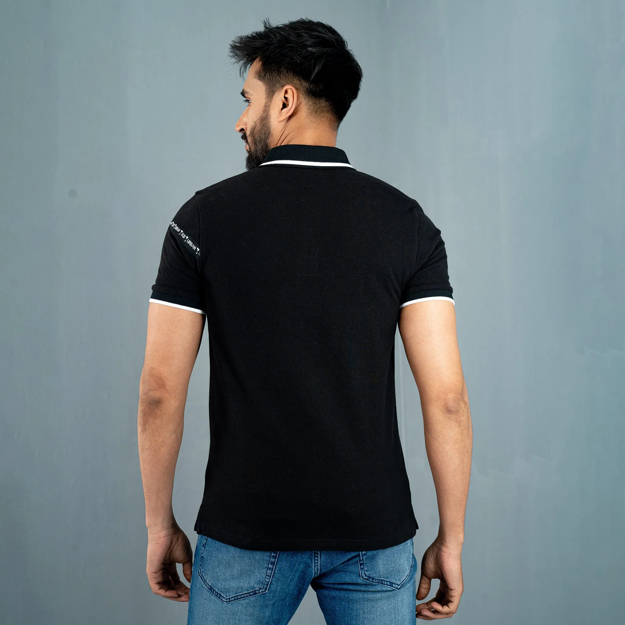 Mens Black Classic Polo