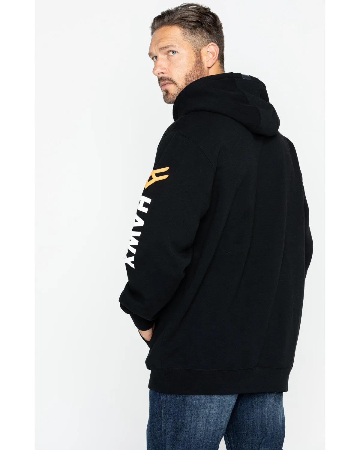 Men's Logo Sleeve Hooded Work Sweatshirt - Tall