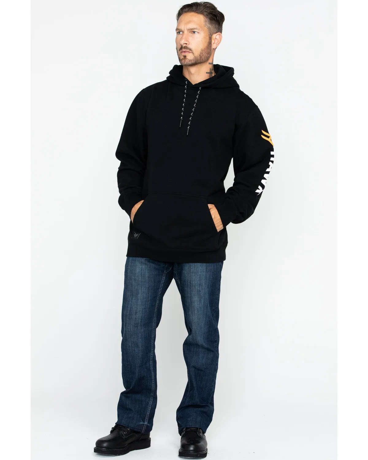 Men's Logo Sleeve Hooded Work Sweatshirt - Tall
