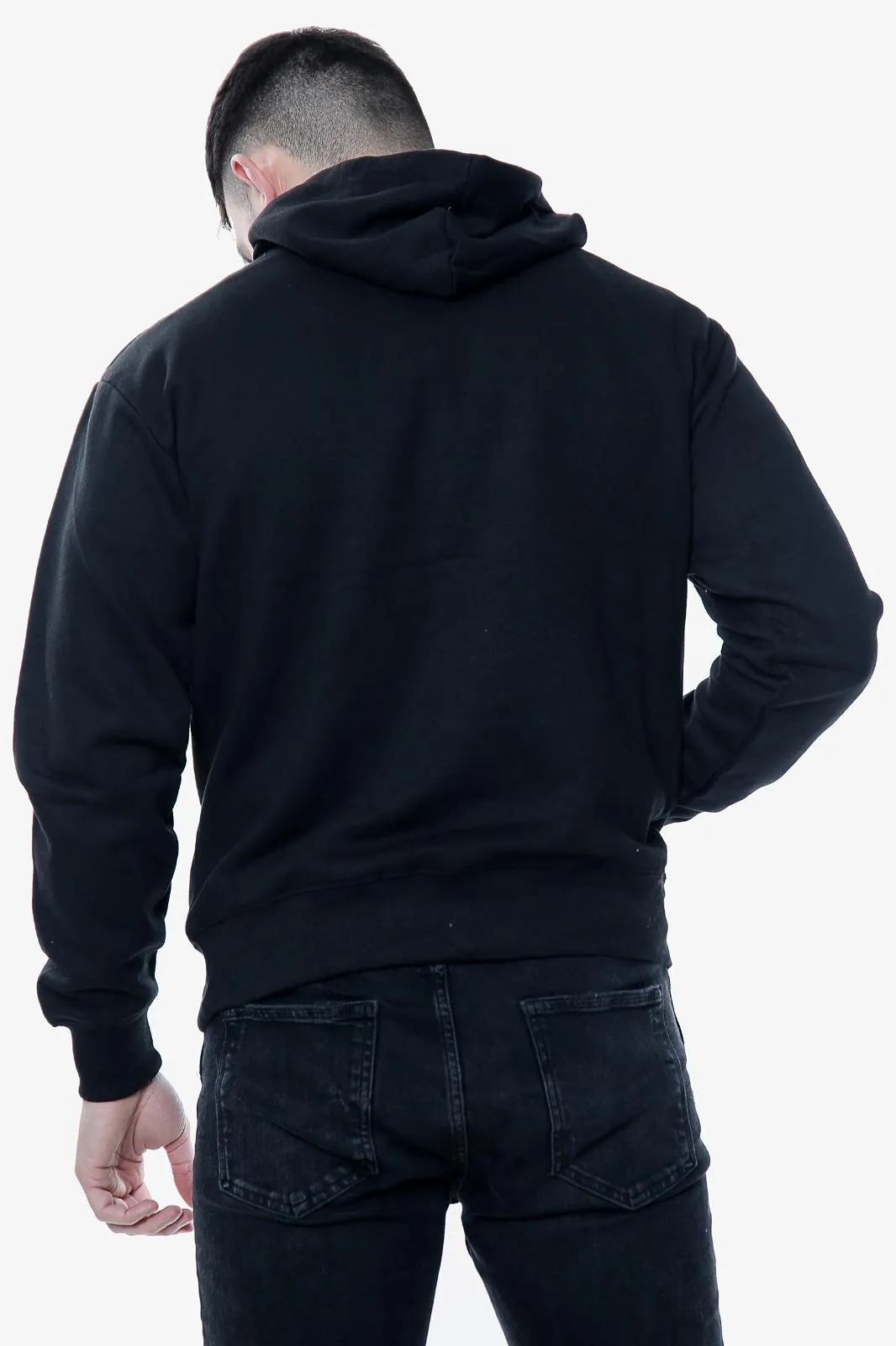 Mens Plain White Cords Hoodie