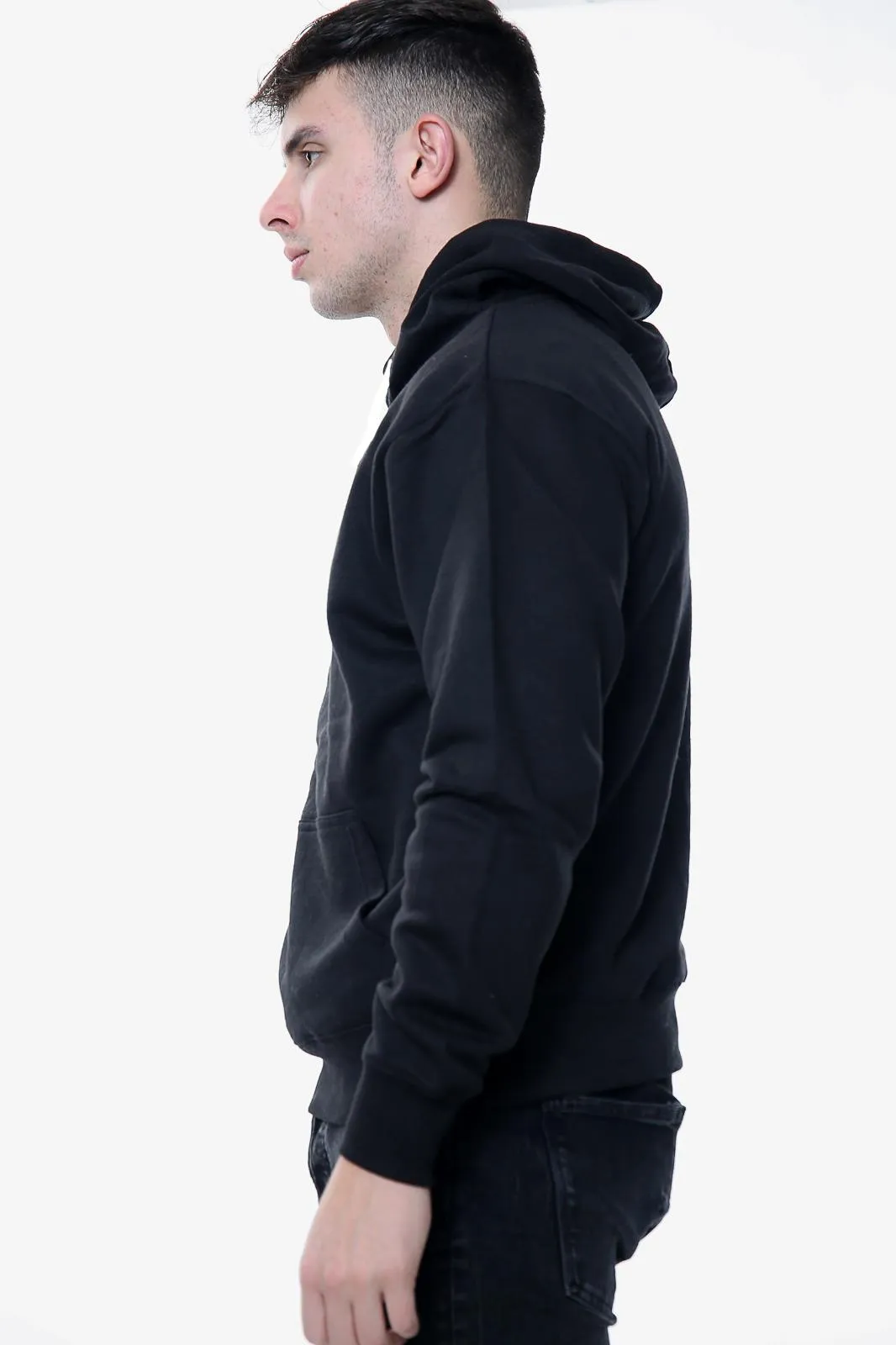 Mens Plain White Cords Hoodie