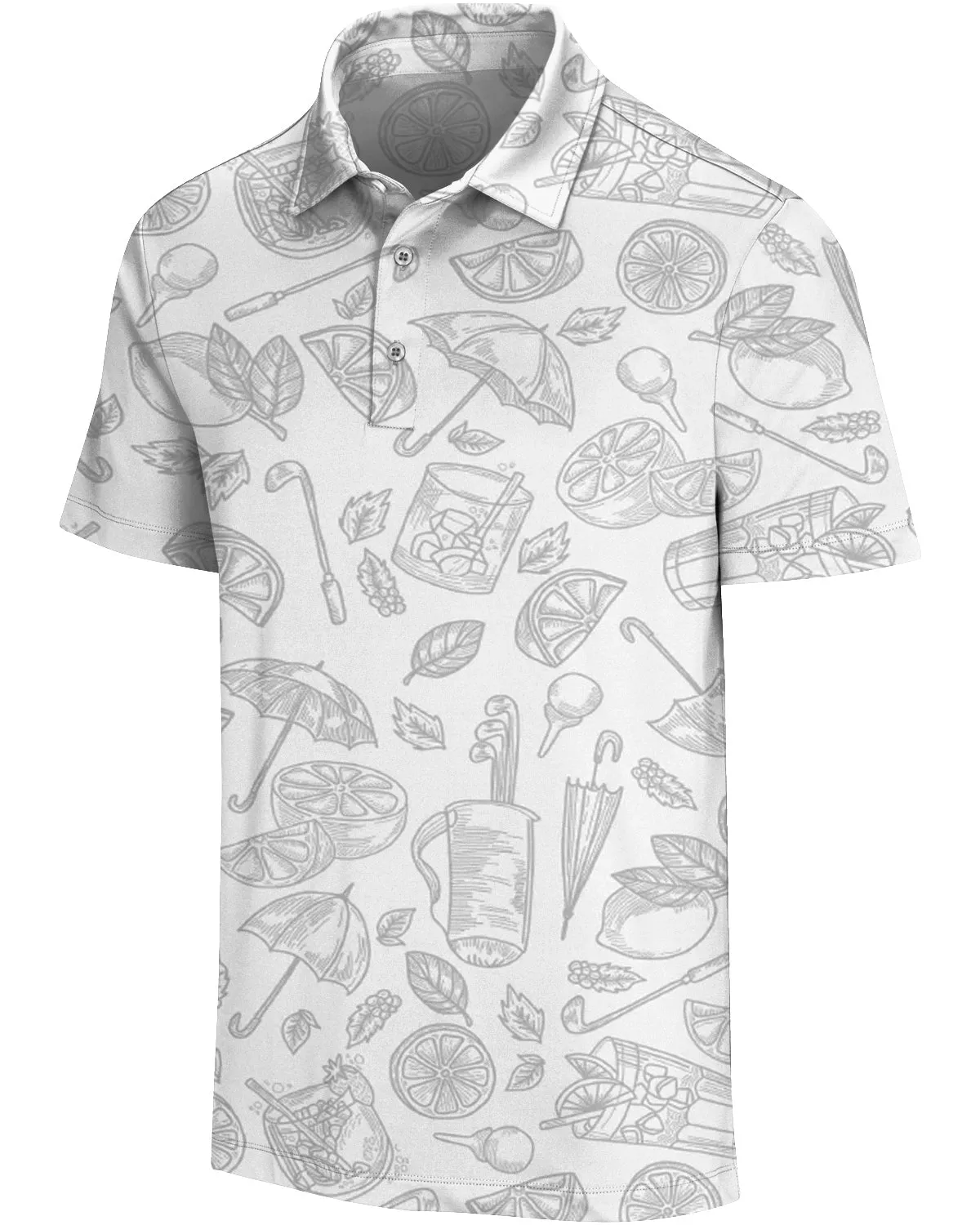 Men's Simple Pattern Performance Polos - PREORDER