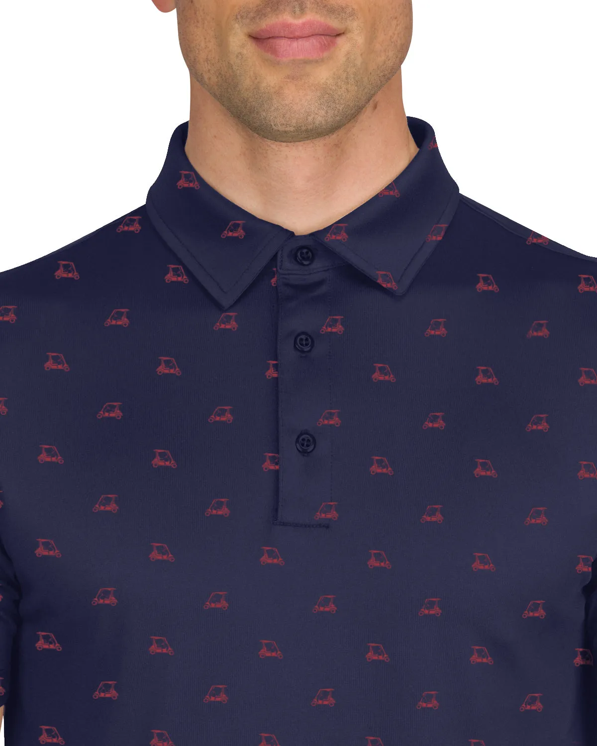 Men's Simple Pattern Performance Polos - PREORDER